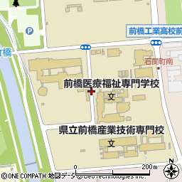 石関町学園中央周辺の地図