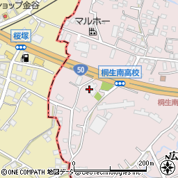 あすかホール　桐生ひろさわ館周辺の地図