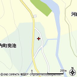 石川県白山市河内町奥池（ハ）周辺の地図