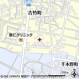 石川県小松市吉竹町と周辺の地図