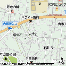 県営石川第二アパート周辺の地図