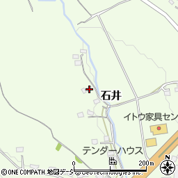 茨城県笠間市石井183周辺の地図