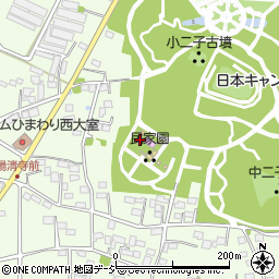 大室公園赤城型民家周辺の地図