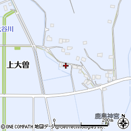 栃木県真岡市上大曽77周辺の地図