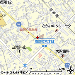 桐生境野町郵便局周辺の地図