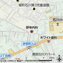 野寺内科医院周辺の地図