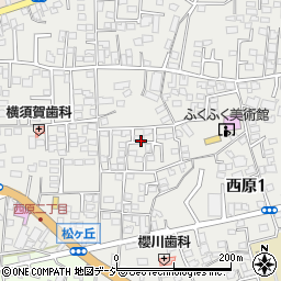 茨城県水戸市西原周辺の地図