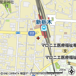 ステパ新栃木駅前第３駐車場周辺の地図
