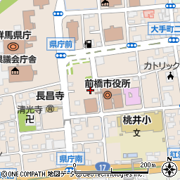 前橋市議会庁舎周辺の地図