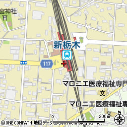 東武鉄道株式会社　新栃木駅周辺の地図