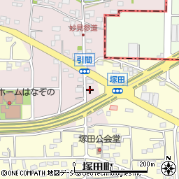 群馬県高崎市引間町32周辺の地図