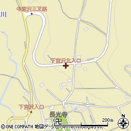 下宮沢北入口周辺の地図