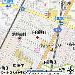 石川県小松市白嶺町周辺の地図