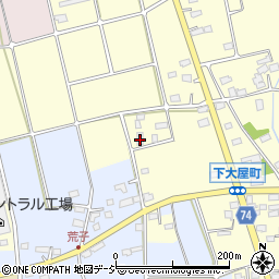 群馬県前橋市下大屋町304周辺の地図