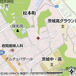 茨城県水戸市松本町周辺の地図