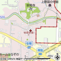 群馬県高崎市引間町161周辺の地図