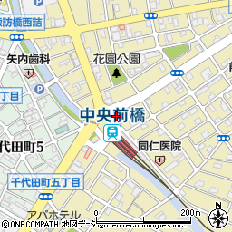 中央前橋駅周辺の地図