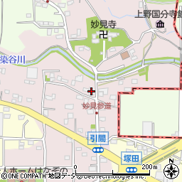 群馬県高崎市引間町159周辺の地図