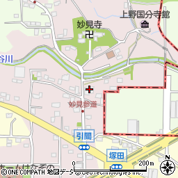 群馬県高崎市引間町160周辺の地図