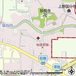 群馬県高崎市引間町158周辺の地図