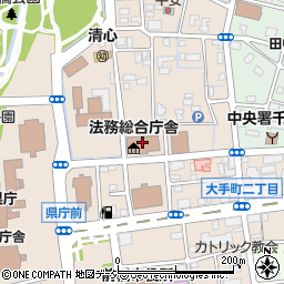 前橋地方検察庁　捜査官室周辺の地図