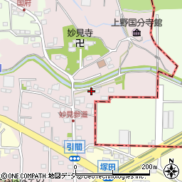 群馬県高崎市引間町163周辺の地図