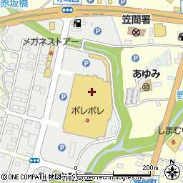 笠間ショッピングセンター・ポレポレシティ　ジャンプ周辺の地図