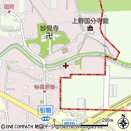 群馬県高崎市引間町166周辺の地図