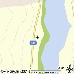 石川県白山市河内町中直海甲周辺の地図