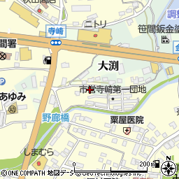 茨城県笠間市寺崎12周辺の地図