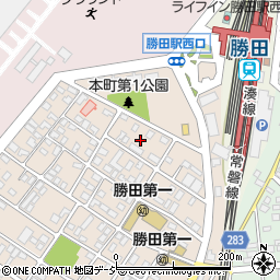 茨城県ひたちなか市勝田本町5周辺の地図