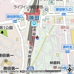 勝田駅東口南駐車場周辺の地図