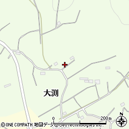 茨城県笠間市大渕438-1周辺の地図