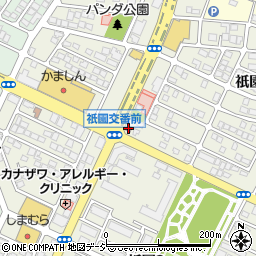 栃木県　警察本部下野警察署祇園交番周辺の地図