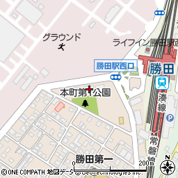茨城県ひたちなか市勝田本町2-35周辺の地図