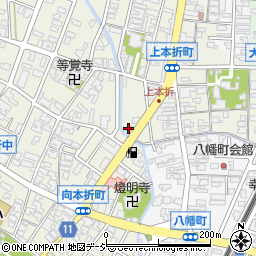 石川県小松市上本折町302周辺の地図