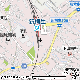 太田保線区新桐生分区周辺の地図