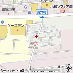 石川県小松市清六町甲周辺の地図