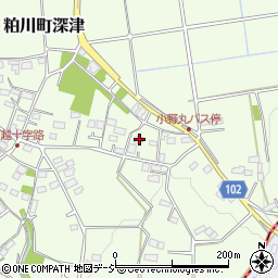 群馬県前橋市粕川町深津483周辺の地図