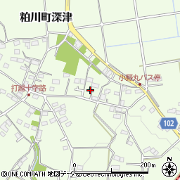 群馬県前橋市粕川町深津476周辺の地図