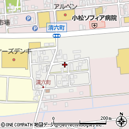 石川県小松市清六町211周辺の地図