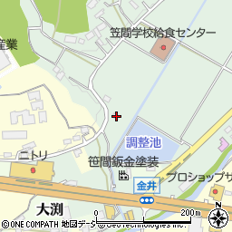 茨城県笠間市金井740周辺の地図