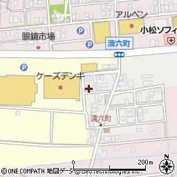 石川県小松市清六町203周辺の地図