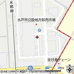 水戸市公設地方卸売市場・問屋街　丸富商店周辺の地図