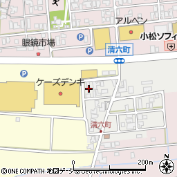 石川県小松市清六町204周辺の地図