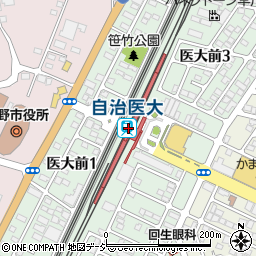 自治医大駅周辺の地図