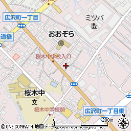 ほっともっと桐生広沢町店周辺の地図