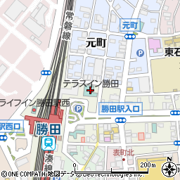 テラスイン勝田周辺の地図