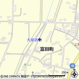 群馬県前橋市富田町周辺の地図