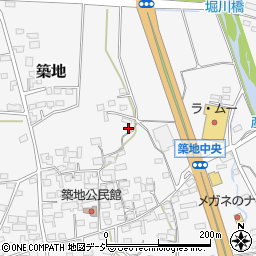 長野県上田市築地周辺の地図